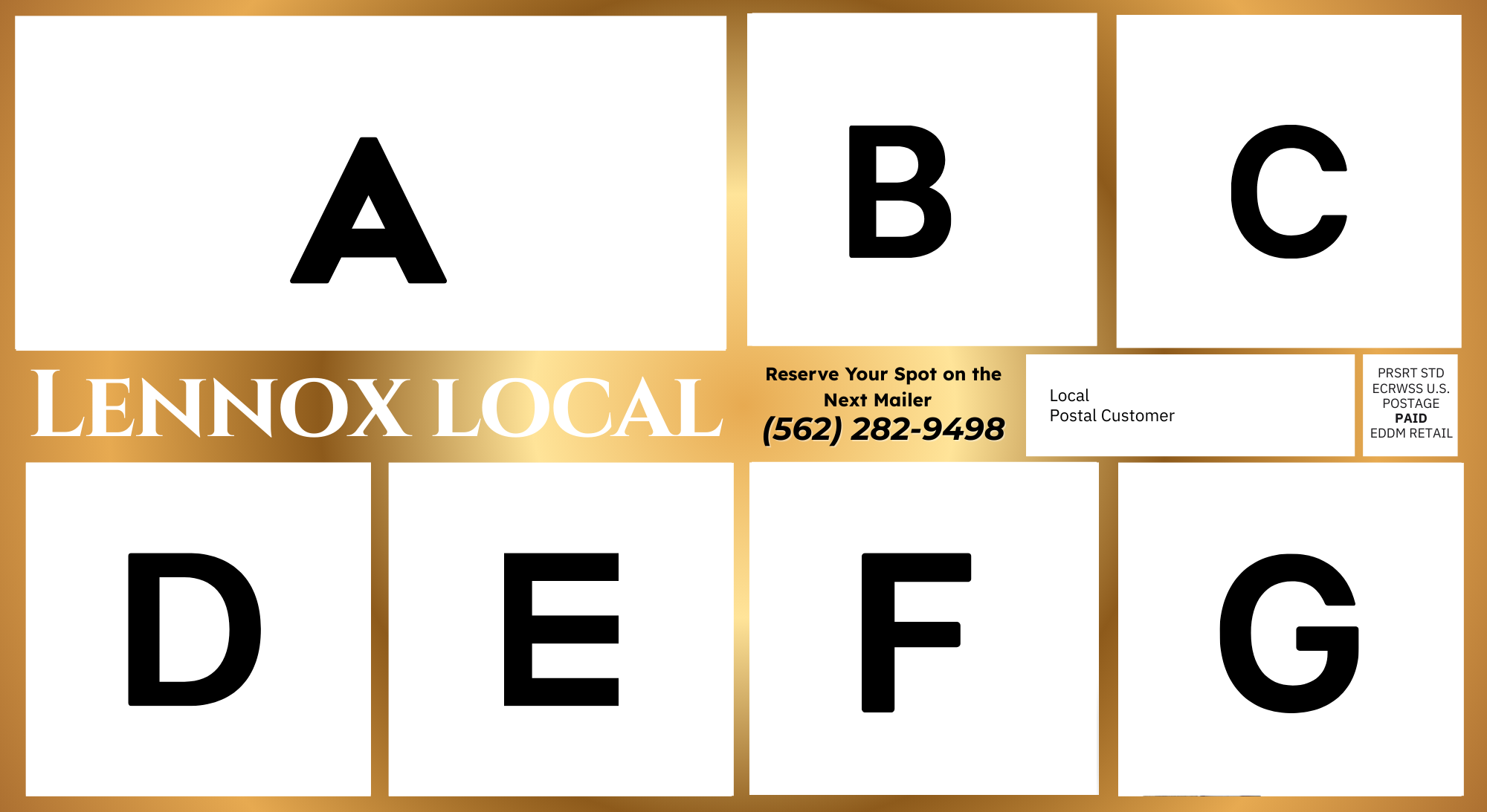 Pick Your Spot Grid A-G