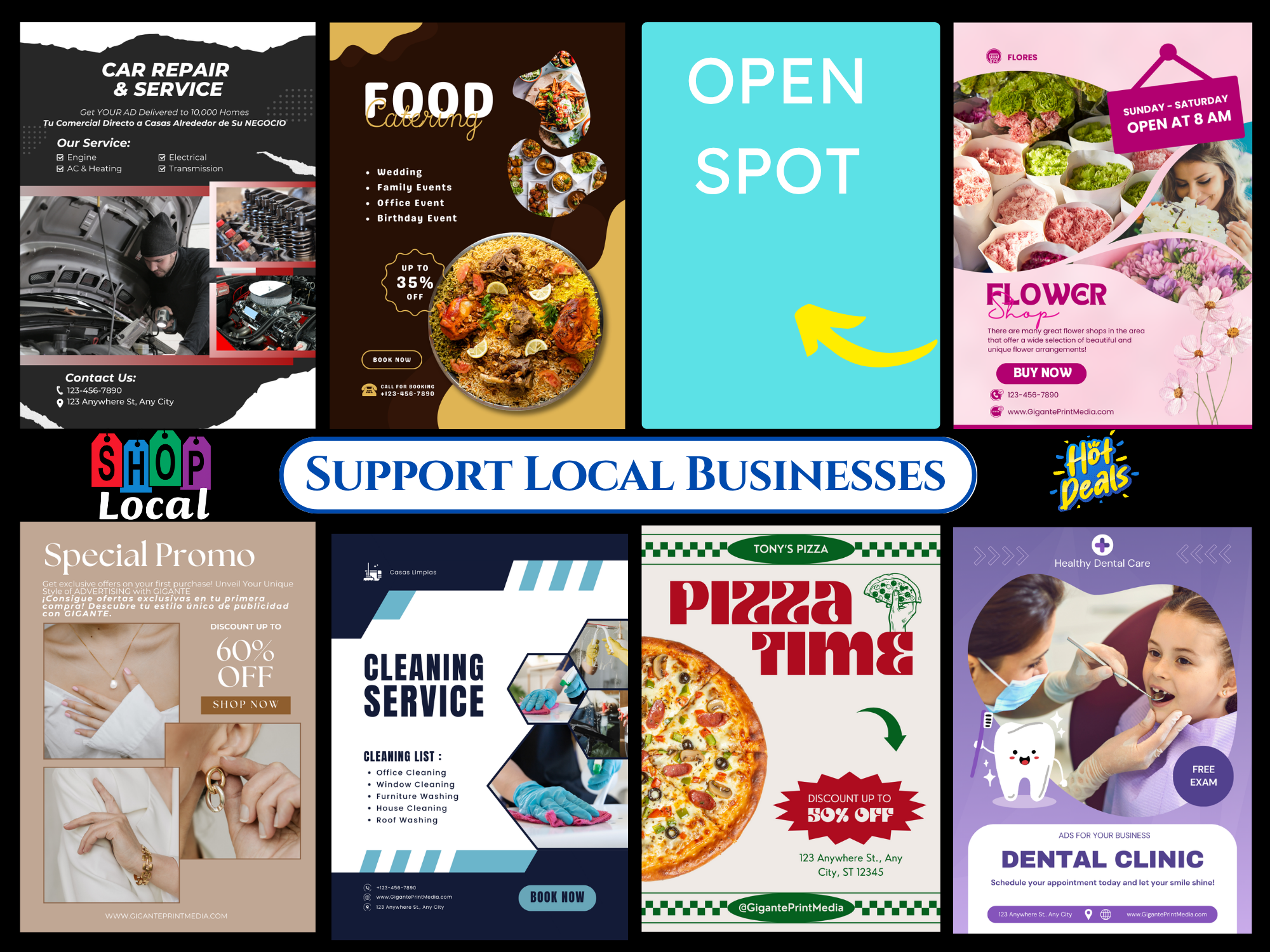 Support Local Businesses Postcard